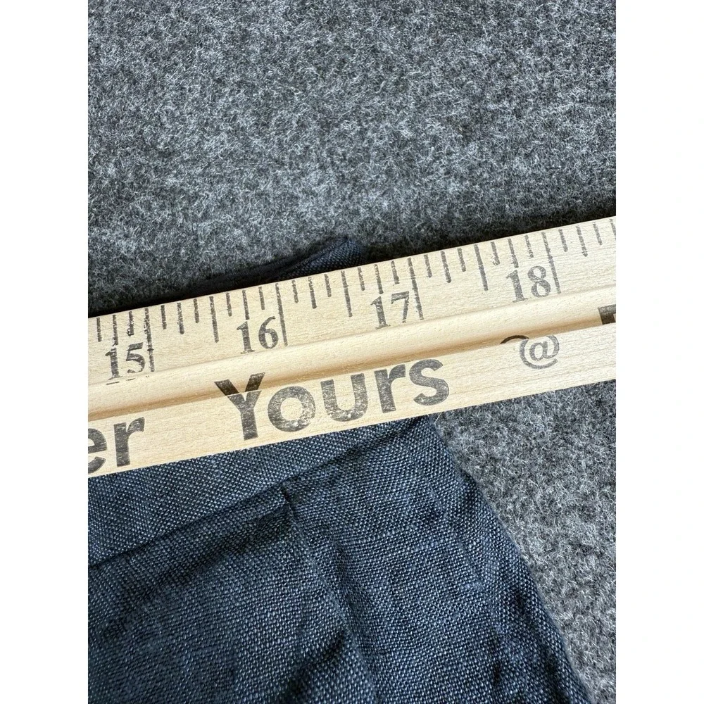 H&M Relaxed Fit Blue 100% Linen Tapper Leg Pants Size 34R Summer Boho‎ Minimal